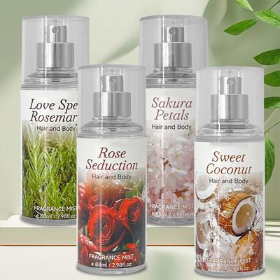1Pc Perfume Spray Fragrance Mist Long Lasting Elegant Fresh Alcohol-Free Body and Hair Perfume Spray for Dating Parties