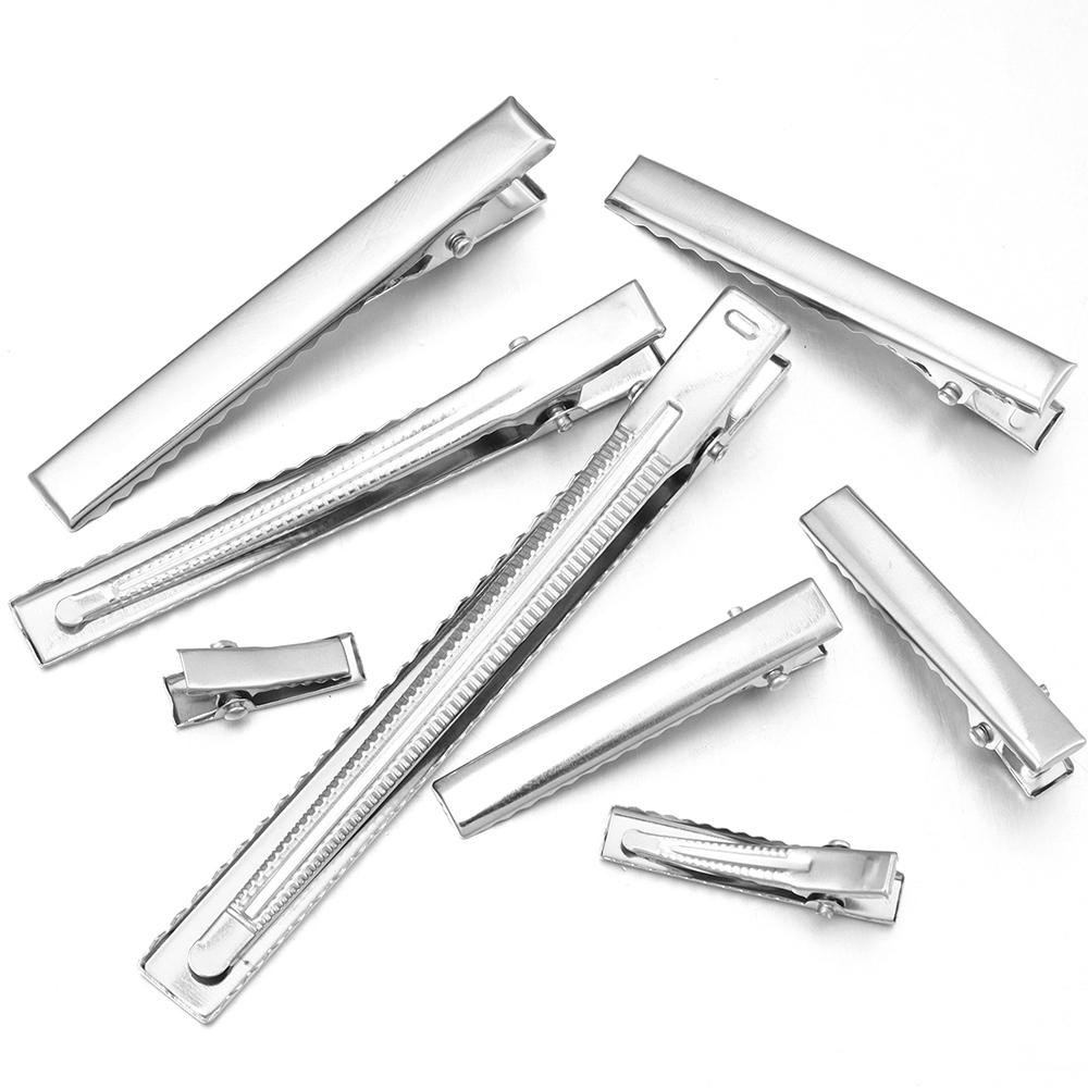 20-50 Piezas Pinzas de Cocodrilo Metálicas para el Cabello Pinzas Planas de Pato de Hierro Para Mujeres Niñas Joyería DIY Pinzas para el Cabello Adorno Accesorios para el Cabello