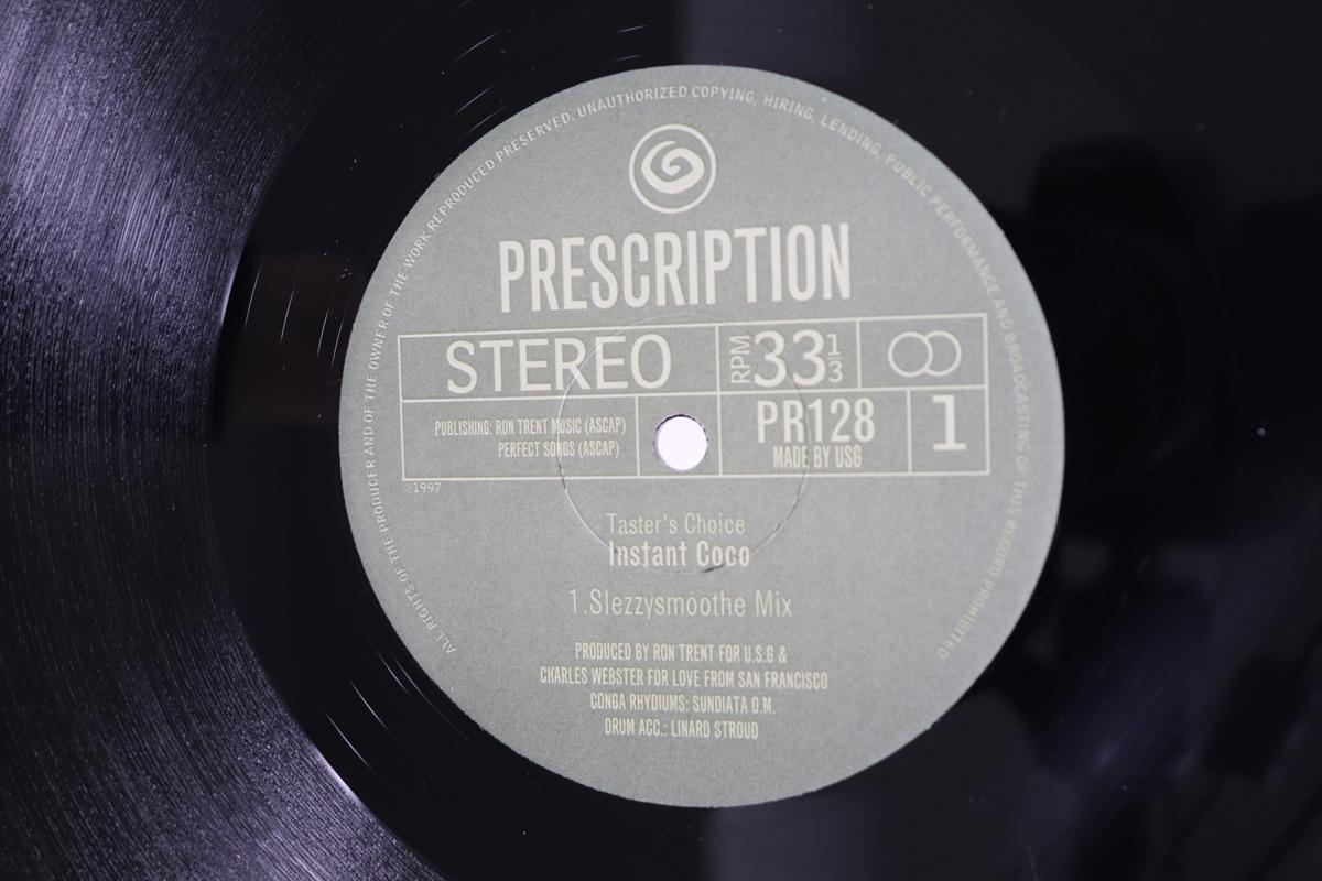 

12-дюймовая пластинка TASTERS CHOICE Instant Coco PR128 Prescription 1997 США Танцевальная Электроника Б/у