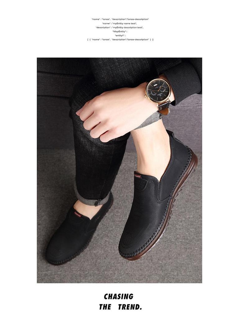 2022 Men's Hand-sewn Casual Leather Shoes - Soft Leather Sole (Spring & Autumn) Style 521