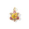 1 Piece Brass & Cubic Zirconia Pendants Multicolor Flower Leaf Micro Pave Charms For DIY Necklace Earring Jewelry Making Finding