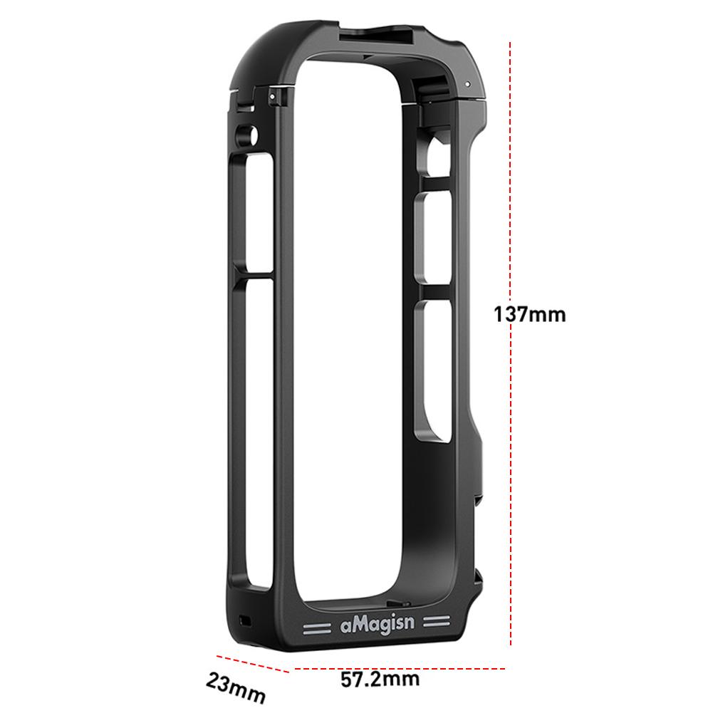 Für Insta360 X4 Rahmenzubehör Magnetischer Schnellverschluss Rahmenkäfig Schutzhülle für Insta 360 X4 Sportkamera Zubehör