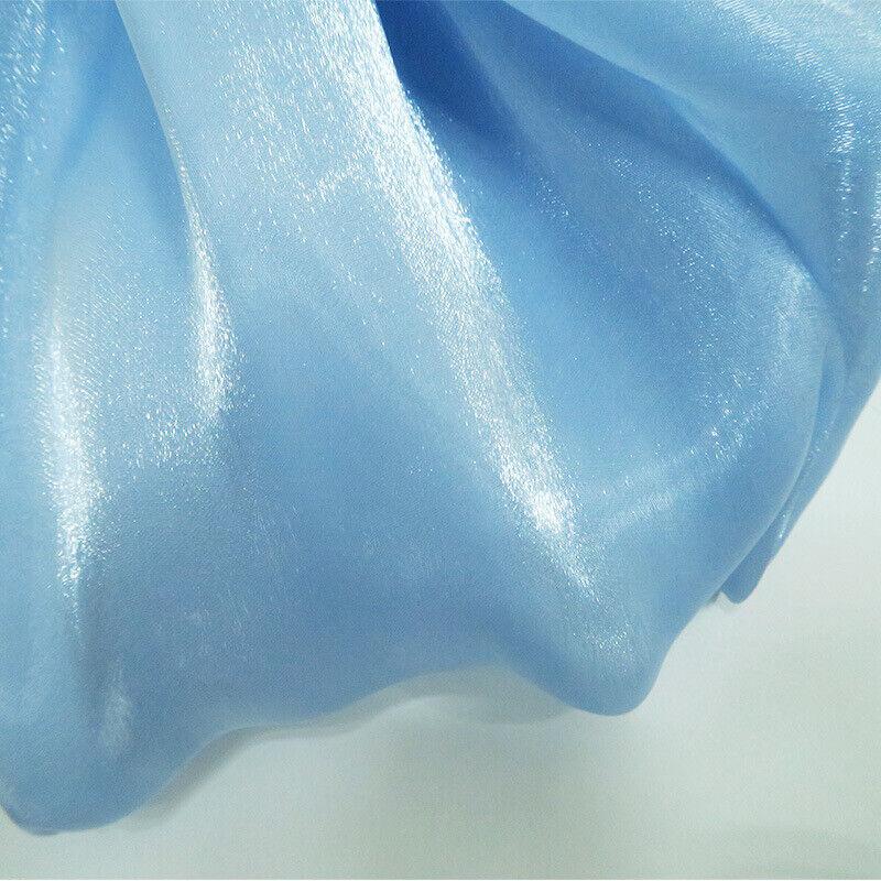 100x150cm Colorful Satin Organza Fabric Yarn Organza Hanfu Wedding Dress DIY Sewing Fabric Faux Silk Material Clothing Supplies