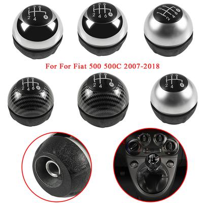 Car Manual 5/6 Speed Gear Shift Knob Gaitor Boot Cover Case  For Fiat 500 500C 2007-2018 Interior Replacement Parts