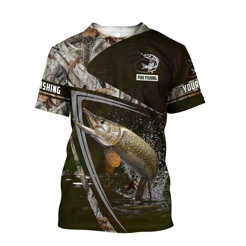 Fishing Graphic 3d Print Men's T-Shirt Summer Short Sleeve Tees Tops Harajuku Fashion Casual Oversized Man Clothing Camisetas