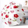 1pc Strawberry Floral Fashionable Automatic Opening/Closing Folding Umbrella with 8 Bones, Windproof Portable, Daily Use163