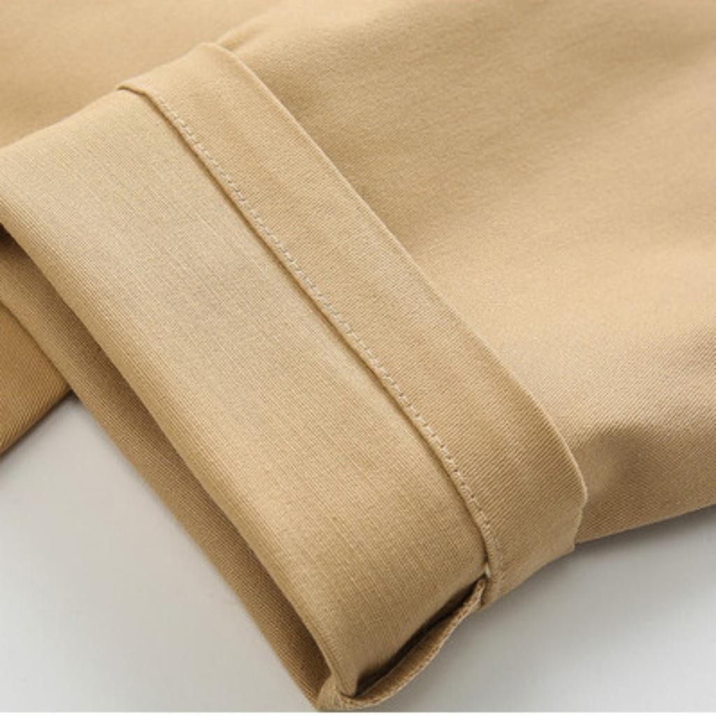 Primary School Student's Summer Cotton Lightweight Khaki Pants
