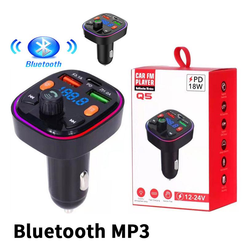 

Car Charger True 3.1A Dual Usb Port Pd Fastcharging Mp3 Music Tf Card U Disk Aux Player чорний