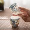 Shangqi Handmade Filigree Silver Peony Ceramic Teacup