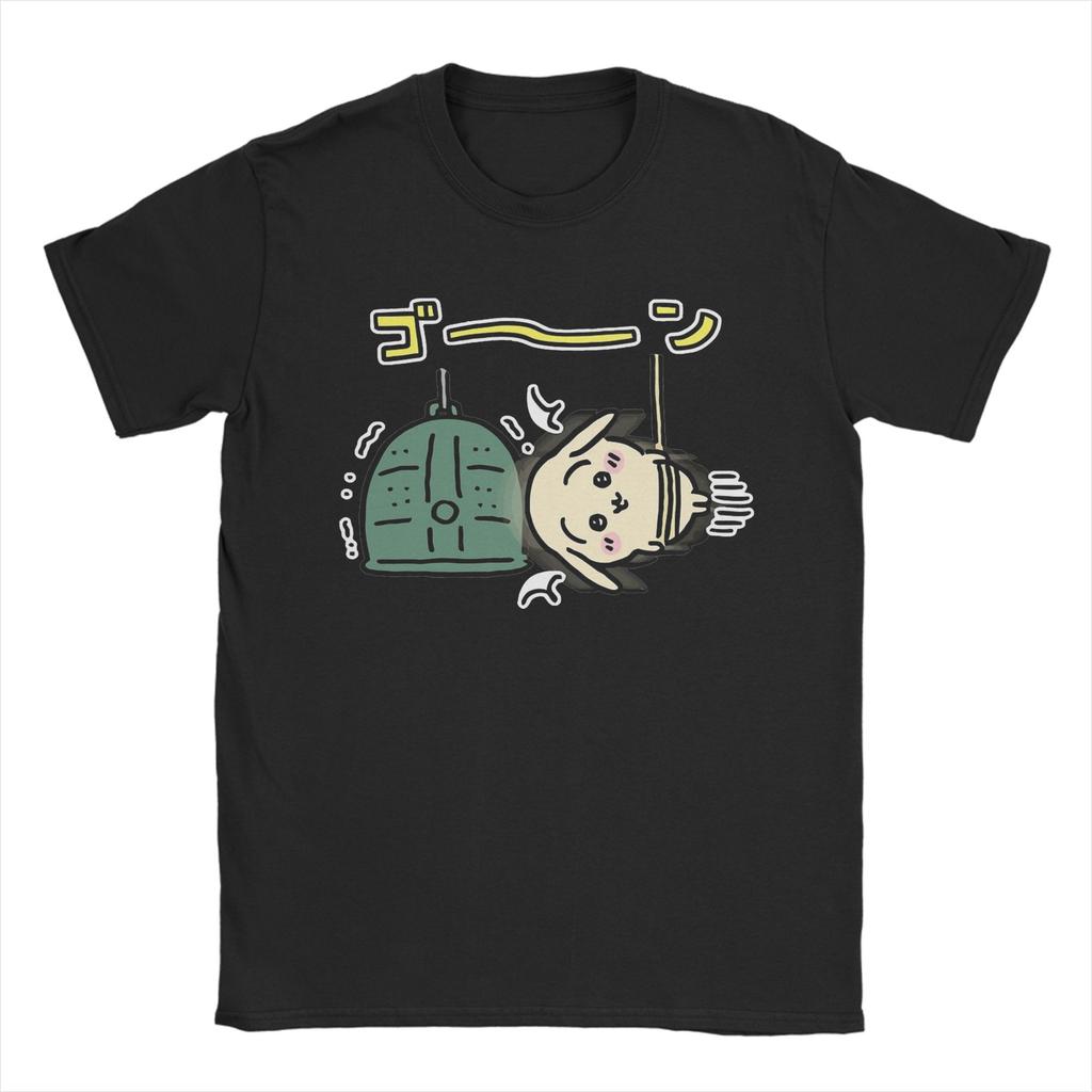 Chiikawas Buddhist TShirts for Men Vintage Pure Cotton Tees Crewneck Short Sleeve T Shirt Plus Size Clothes
