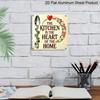2D Flat -1pc, Outdoor Plaque & Wall Decor, "The Kitchen Is The Heart of The Home" Sign, Dining Room Wall Art, Cottage Decor, Cozy Country Style