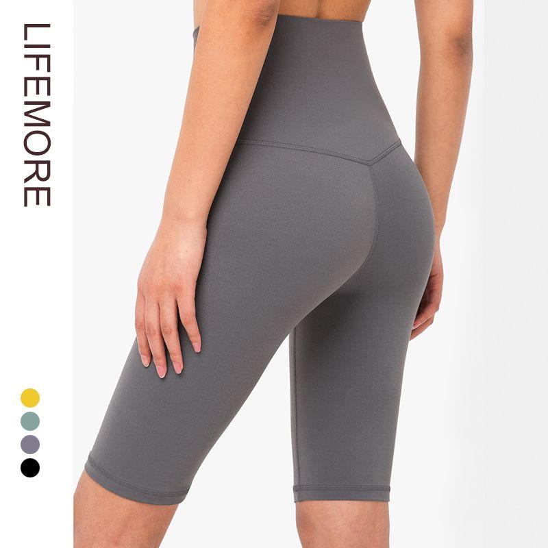 

Peach Hip High Waist Half Length Quick-Drying Fitness Pants Yoga Titanium gray Tn S