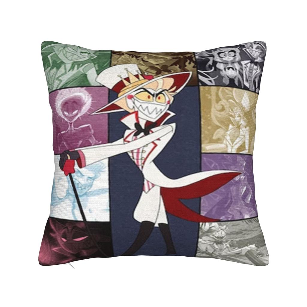 hazbines hoteles alastor vox Pillowcase Merchandise Printing Cushion Cover Pillow Covers Living Room Decor Square Multi-Size