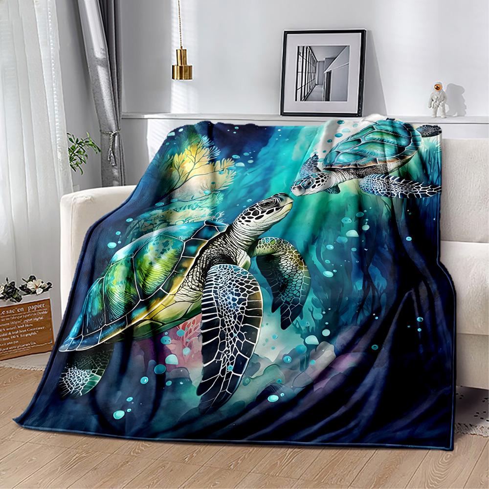Shark Fantasy Underwater Blanket Soft & Cozy Great for Livingroom Bed Chair for All Seasons Modern Ideal Gift for Friends Family Couples Picnic