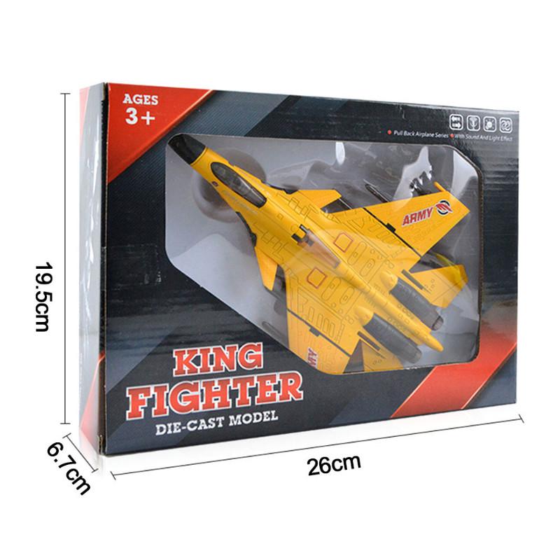 Children Sliding Aircraft Alloy with Light Sound Pull Back J15 Fighter Toys Vehicles Diecast Airplanes Toys