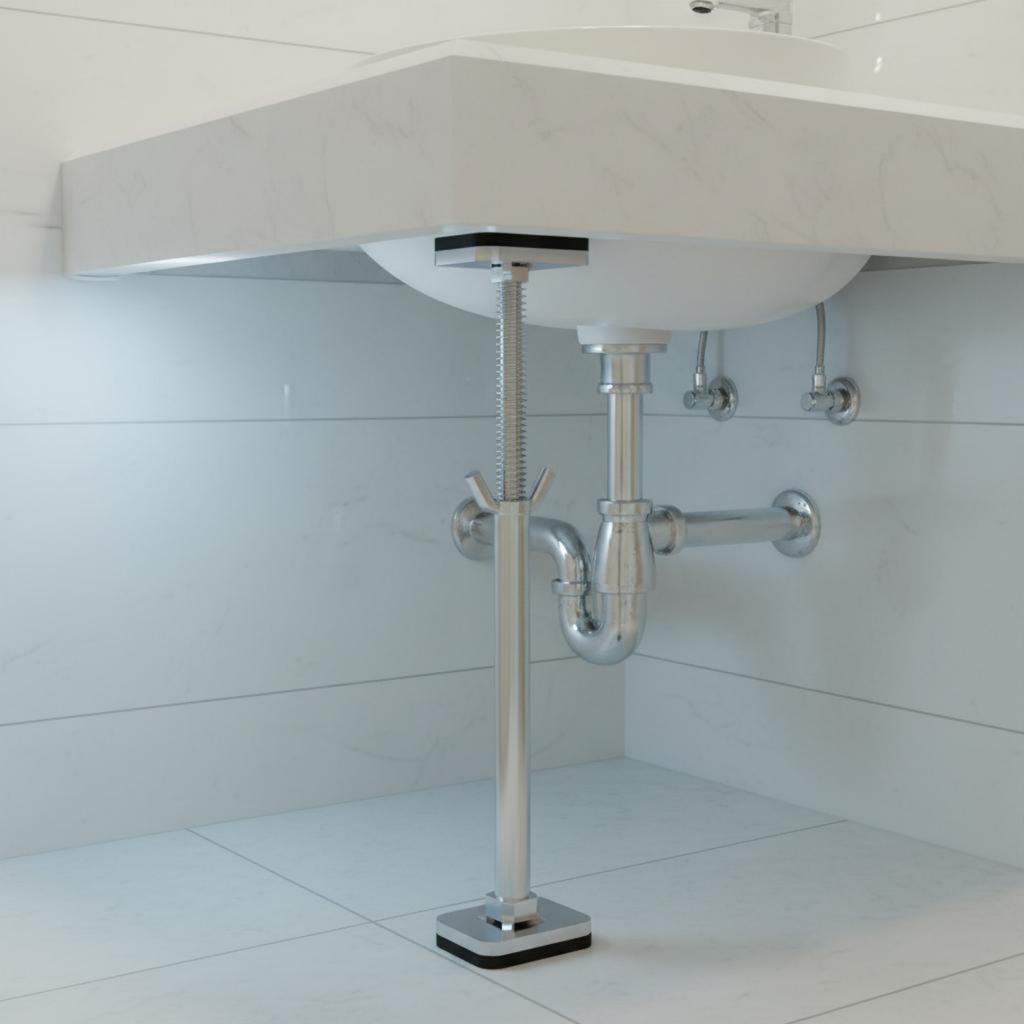 Under-Mount Sink Support Brace Heavy Duty Undermount Sink Bracket Home Repair Hardware Universal Fit Space Saving for Bathroom