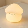 Niedliche Pilz-Silikon-Nachtlampe, USB-wiederaufladbar, Tipp-Steuerung, LED-Lampe für Schlafzimmer, Nachttisch, Schlafhilfe, Geschenk