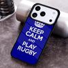 Keep Calm and Play Rugby Love Phone Case for iPhone 17 16 15 Pro Max Air 14 13 12 11 Plus Shockproof Cover
