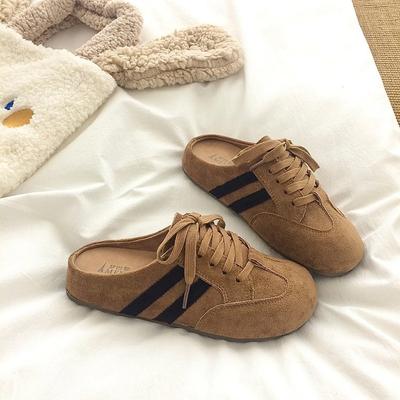 Baotou Half Slippers Women's Outer Wear 2025 New Spring Retro German Training Shoes Comfortable Women's Thick Soles Without Heels Lazy Shoes