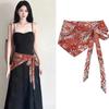 Fashion Ethnic Style Cashew Flower Waist Wrap Multi-functional Multicolor Triangular Scarf Stacked Wear Waist Seal Women