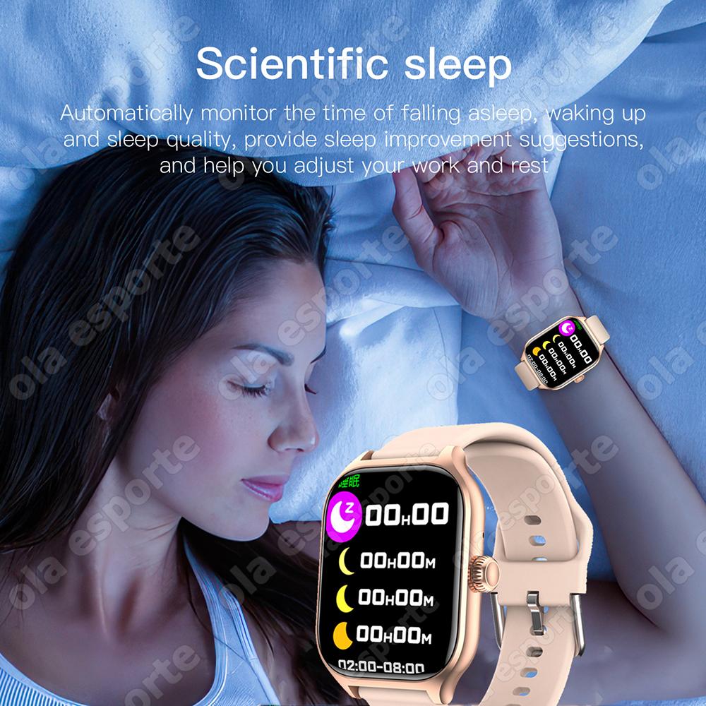 New Smart Watch 2.01" HD Display Bluetooth Call Message Preview Sports Modes DIY Dial Weather Forecast Smartwatch Men Women