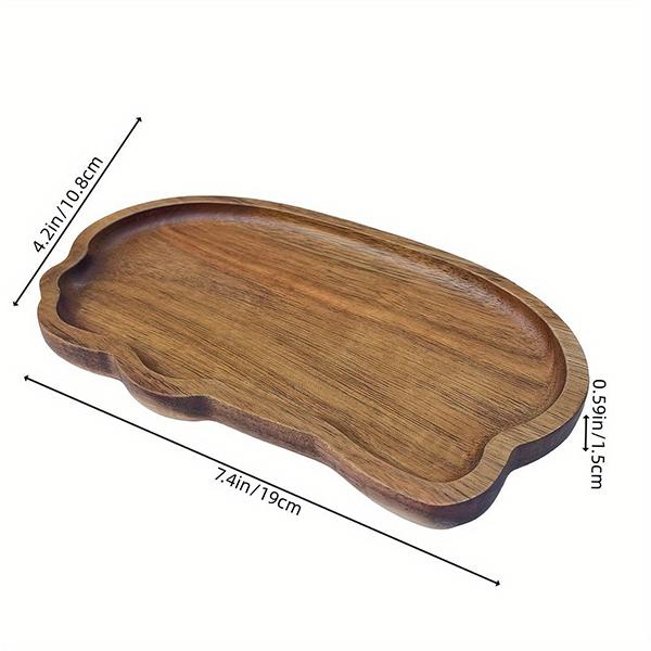 Dishes Plates Customized Wood Service Tray Plate Wooden Coffee Snack Fruit Tea Cake Plate for Home Display Tray