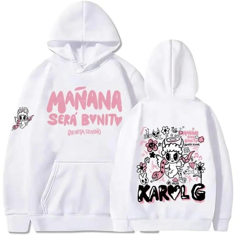 Female Singer Karol G Hoodies Manana Sera Bonito Printing Sweatshirt Unisex Autumn Winter Fleece Tops Male Sudaderas