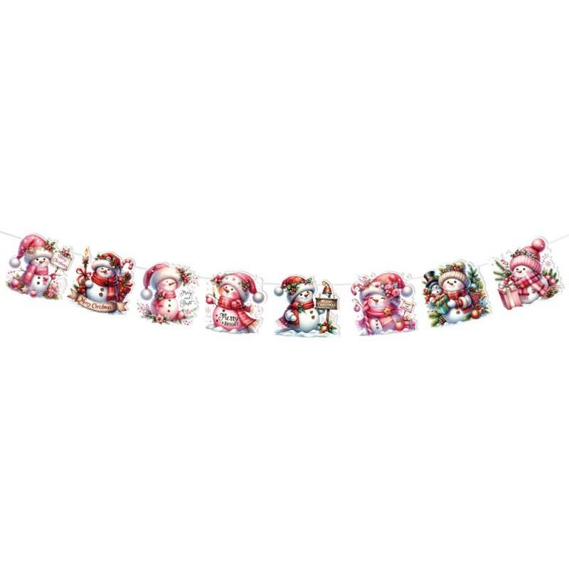 Christmas Year New Party Reindeer Banner Ribbon Holiday Decoration Supplies
