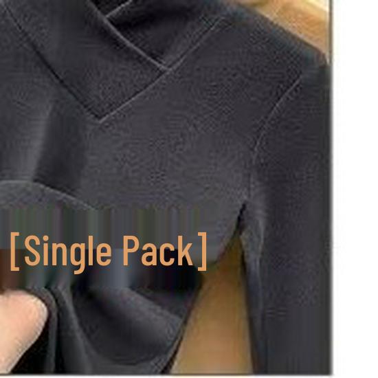 2024 Dámské teplé tričko s dlouhým rukávem a vysokým krkem podšité fleecem na podzim/zimu