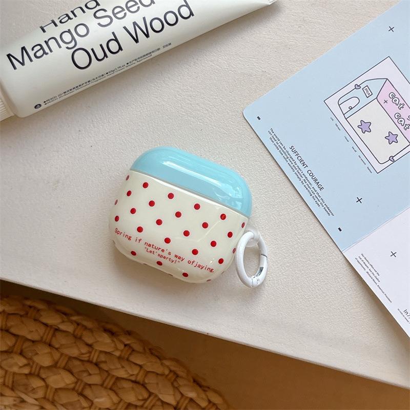 Korean polka dot cute AirPods 1 generation earphone case for Apple Bluetooth headset 1st generation Pro1st generation