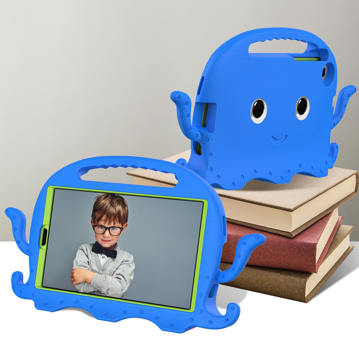 Tab A7 10.4 SM-T500 T505 A8 10.5 SM-X200 X205 Poulpe Étui Sécurisé en EVA pour Enfants Pour Samsung Galaxy Tab A7 Lite 8.7 T220 T225 T290 Housse A7Lite 8.7 T220 T225 bleu