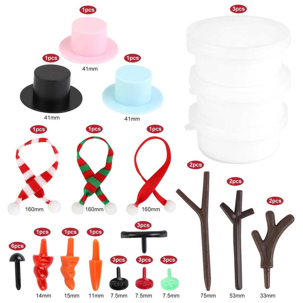 Children's DIY Snowman Kit - Winter Party Craft with Christmas Hat & Stocking