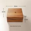 ZISIZ Black Walnut Double-Layer Fruit and Nut Box with Glass Lid