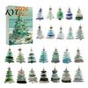 Beach Style Holiday Decor 2026 Sea Glass Christmas Countdown Calendar Blind Box, 24Pcs Coastal Theme Ornaments Acrylic Tree Hanging Ornaments,