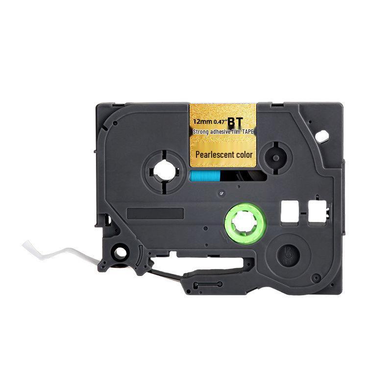 Compatible with Brother Label Maker PT-P300BT/710BT, 12mm Tape: Navy, Brown, Green, Khaki, Gray with White Text