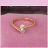 Elegant Fashion Women 18k Gold Plated Crystal Bridal Engagement Ring Various Sizes