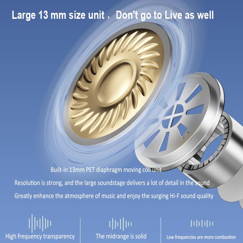 Bluetooth Earphone Wireless Headphone HiFi Stereo Sport Gaming Headsets ENC HD-Calling Noise Reduction Earbuds For