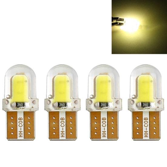 4Pcs 12V Car T10 W5W LED COB Silicone Bright Turn Signal Side Light