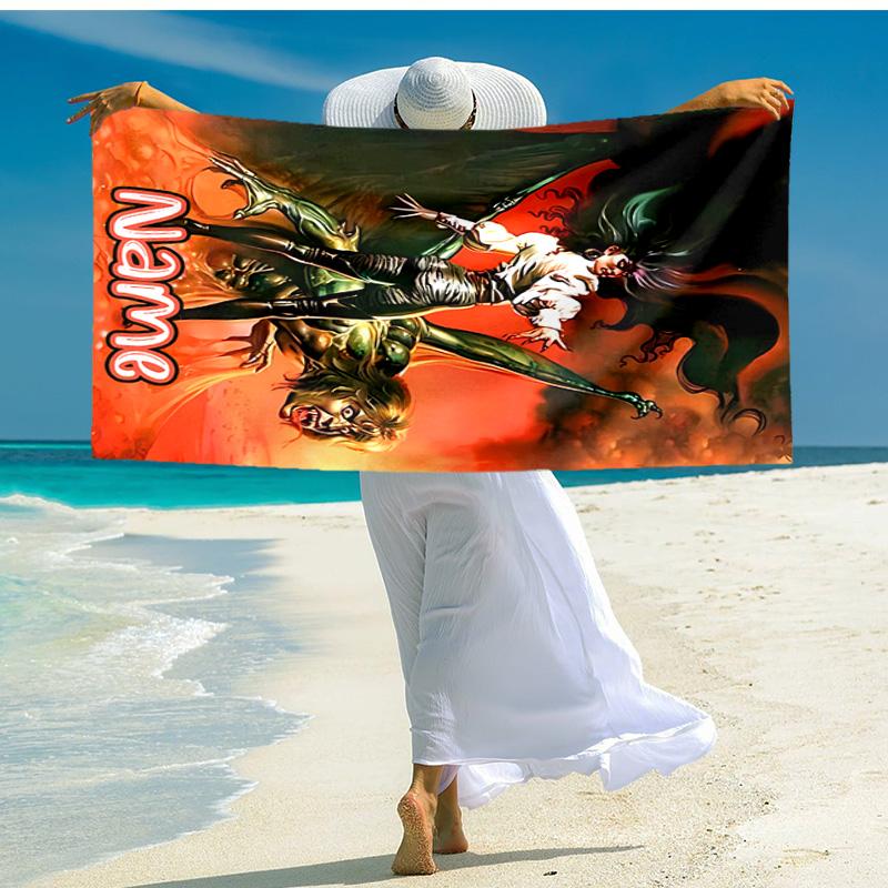 Personalisierter, maßgeschneiderter Strandtuch mit Proof-Muster von Rock-Legende Ozzy Osbourne - weich, saugfähig, schnelltrocknend, perfekt für Schwimmen, Camping & Baden