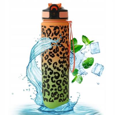 Ecarla Bottles Water Bottle Leopard Ombre 1L Orange Green Bd43Wz3