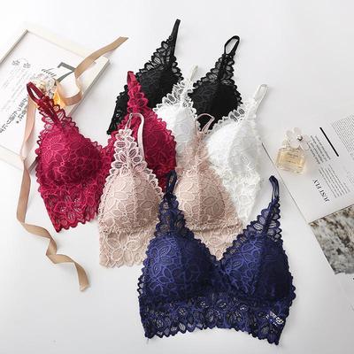 Wunderschönes Spitzen-Triangel-Bralette - Nahtlos, ohne Bügel & mit Trägern