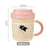 High-Value Cute Cat Mug Home Office Drinking Cup With Lid Large-Capacity Ceramic Cup As A Gift