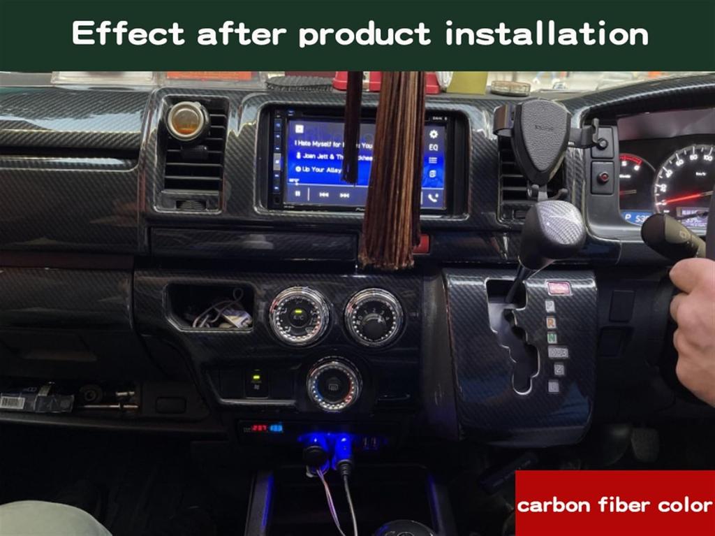 XYuing Shift Panel Cover Yota Hiace 20020142015201620172018 Right Hand Drive ABS Carbon Fiber Style