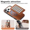 For iPhone 17 Pro Case Carbon Fiber Texture Leather Back Cover with Magnetic Detachable Suction Cup