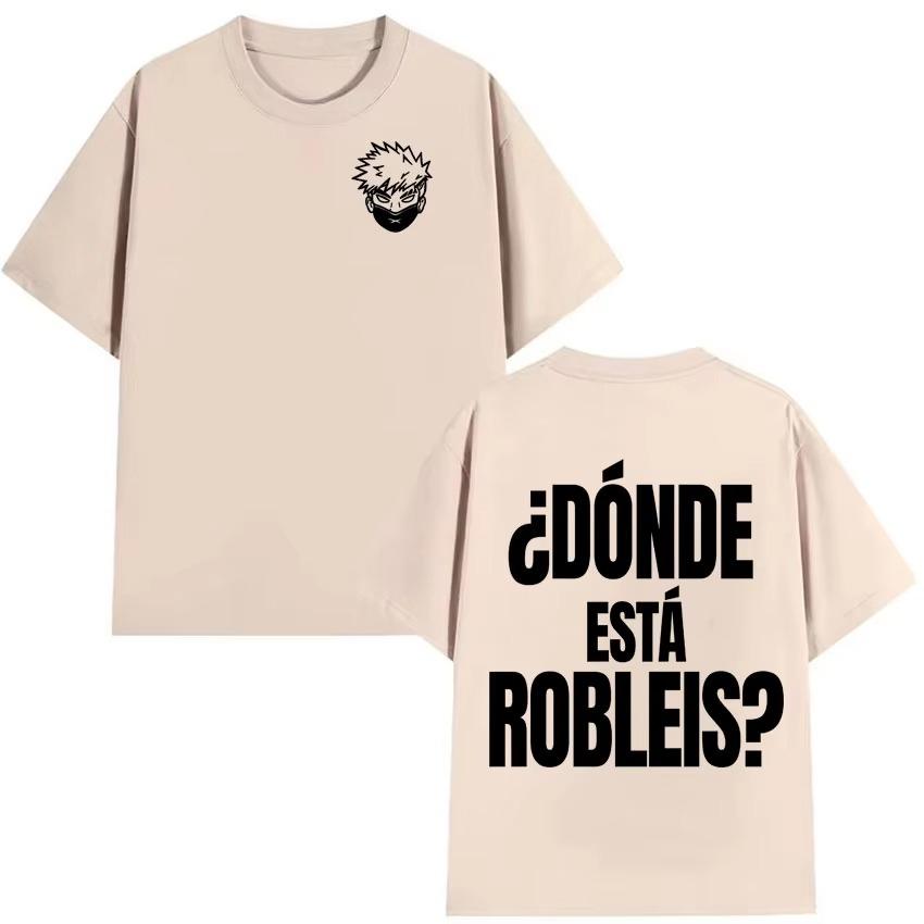 Rapper Robleis Letters 2026 Spring summer Print Harajuku Hip Hop T Shirts Mens Fashion Tshirts Casual Cotton Short Sleeve Top