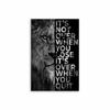 Animals Inspirational Wall Art Black and White Poster Lion Head Prints Motivational Quote Picture Canvas Painting Office Decor