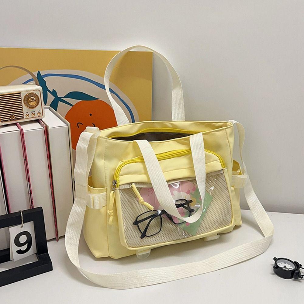 Harajuku JK Shoulder Bag Large Capacity Lolita Handbag Lovely Transparent Itabag  Shopping