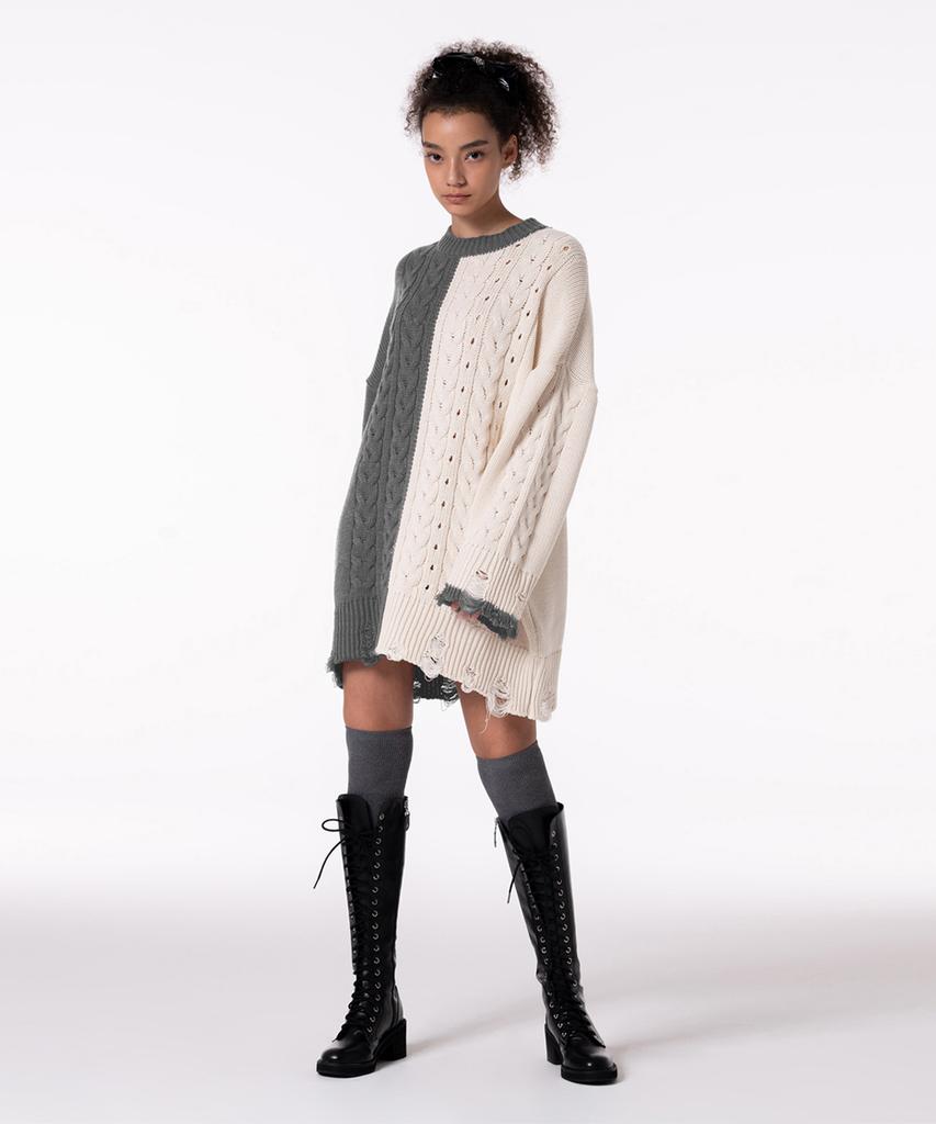 MAKE A TOAST Twist Reversal Knitwear Mbcfnt001Gr