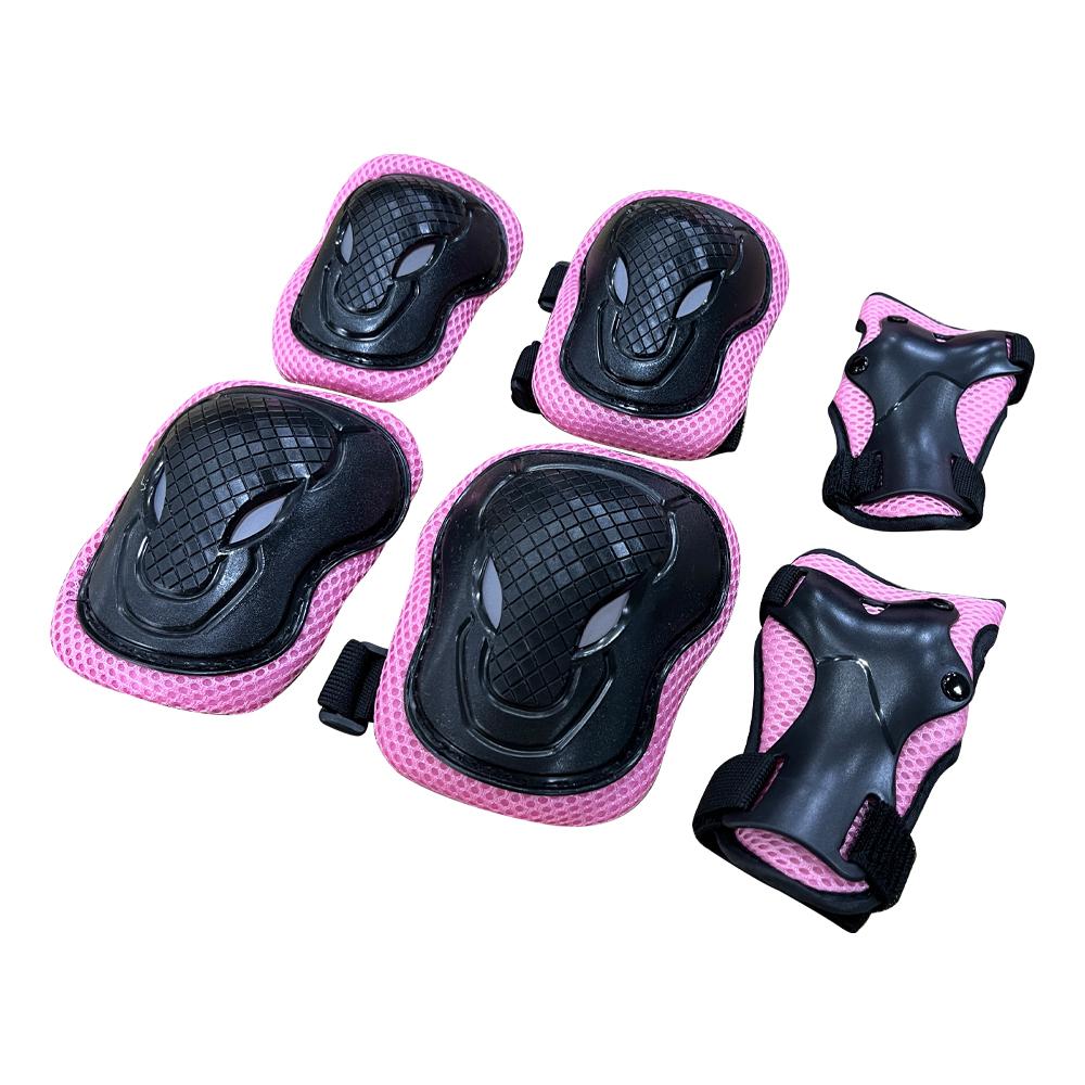 Outdoor Adjustment Polyester Cycling Knee protection Sport Kids Children Protective Gear Knee and Elbow Pads розовый