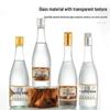 500ml Transparent Lead-Free Glass Wine Bottles - Refillable and Sealed Baijiu Containers